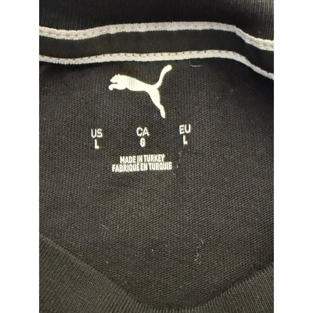Puma BMW Mens Large Motorsport Graphic T-Shirt Black Racing Car Teee